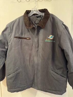 NFL Miami Dolphins Insulated with Brown Corduroy Collar